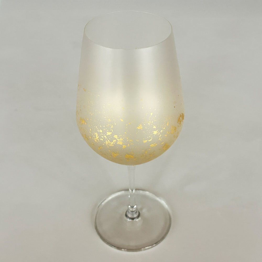 【わけあり品】Stardust　Akari　ワイングラス(ゴールド)【区分D　251218-10】