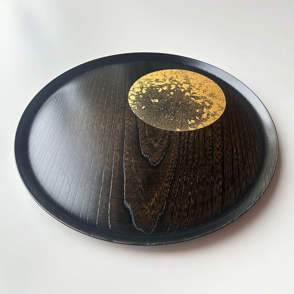 【工場直送わけあり品50%OFF】おぼろ月　トレー10寸(漆)【区分D　251218-23】