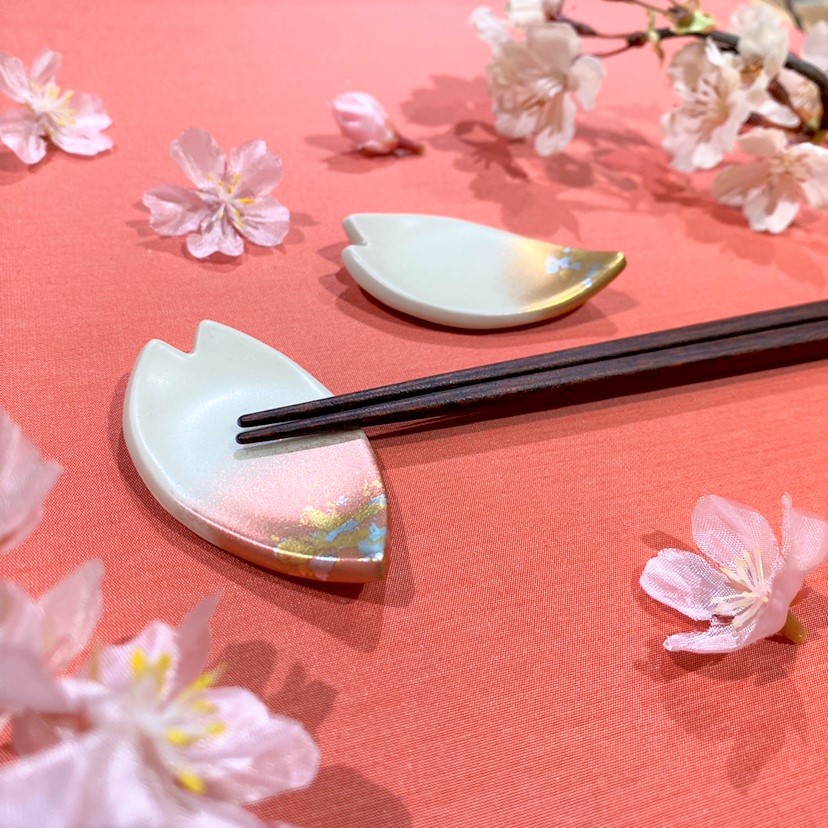 箸置き小石原焼 桜の花びら5個セット NO,603 - 食器