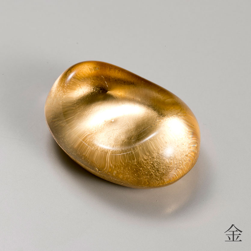 金の箸置き　銀の箸置き　豆ガラス(金/銀)