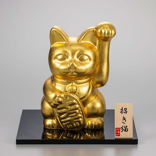 【人を招く】 開運　招き猫(左手)(L)
