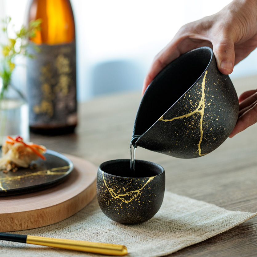 《数量限定》珠洲焼　片口　KINTSUGI