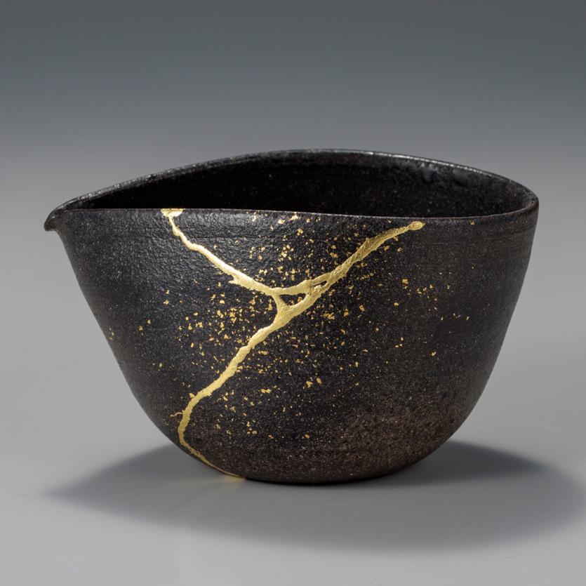 《数量限定》珠洲焼　片口　KINTSUGI