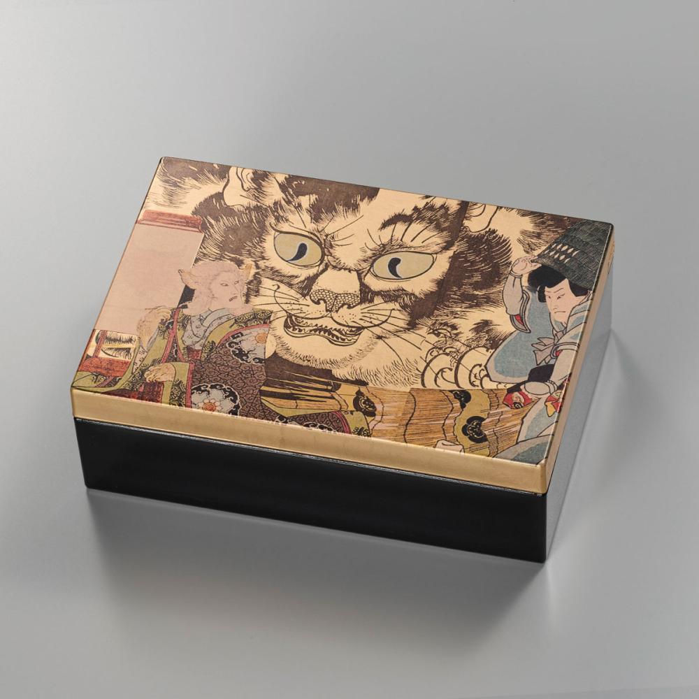 箔名画　アクセサリーボックス　化け猫【区分A】 プレゼント ギフト