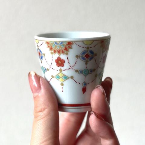 《美かざり》 縁起ちょこ　瓔珞文(九谷焼/シマサキ陶器)