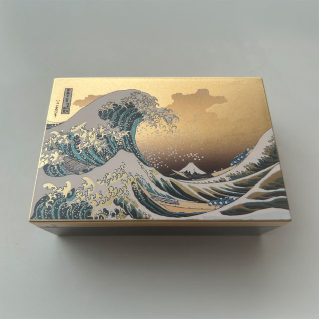 【工場直送わけあり品50%OFF】箔名画　アクセサリーボックス　波【区分D　260811-3】