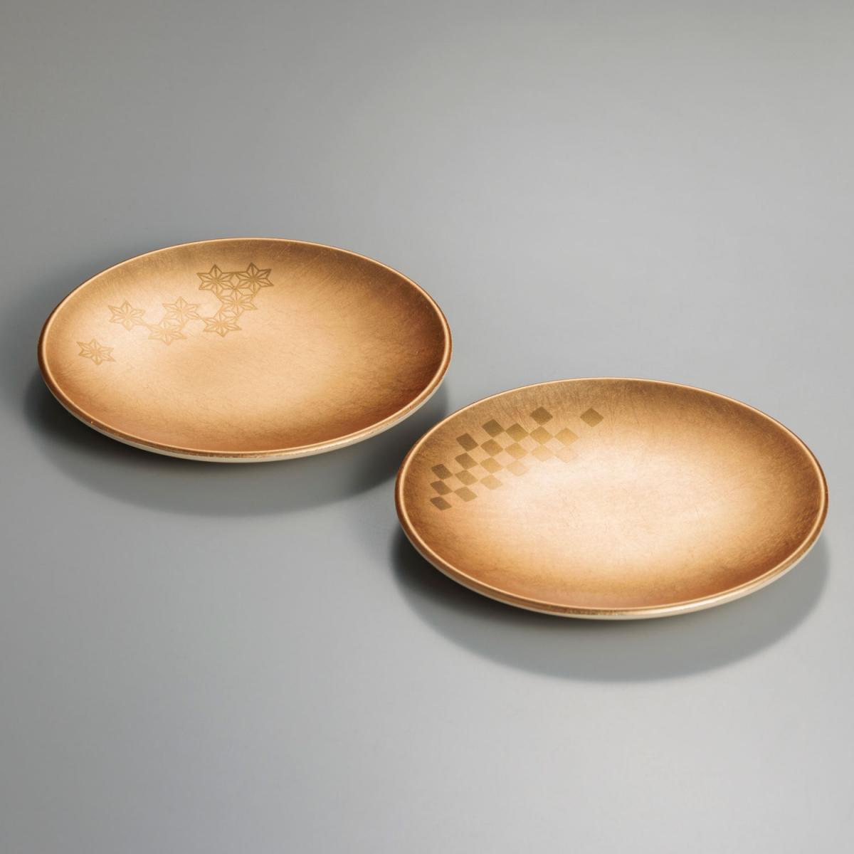 箔小紋　銘々皿「繁」<2枚>