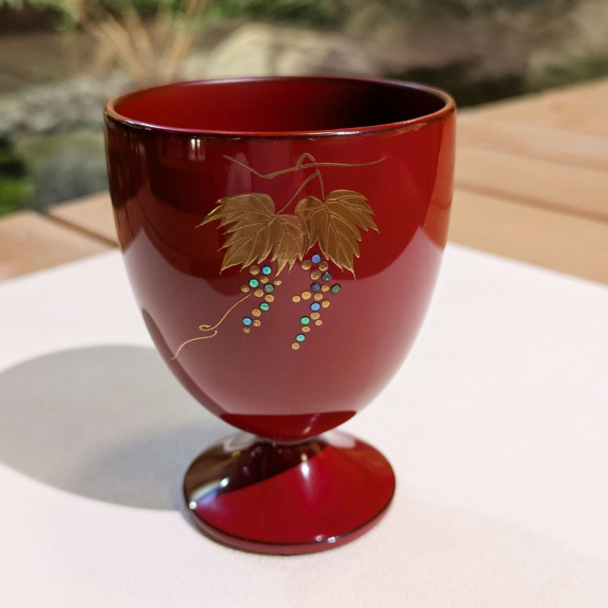 《しつらえ》本朱蒔絵「ぶどう」酒器 (片山雅博)