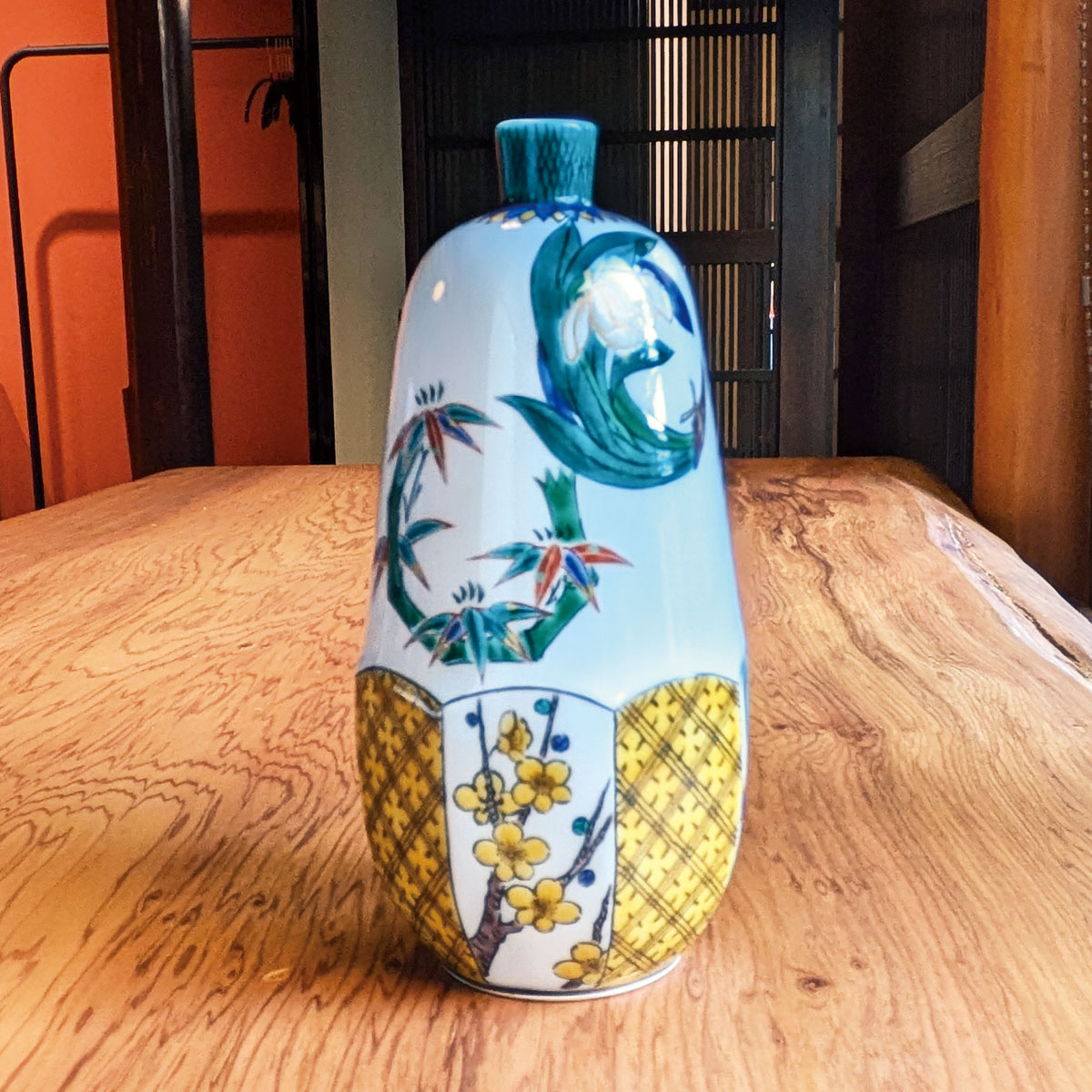 《しつらえ》飾花入色絵四君子 (打田幸生)