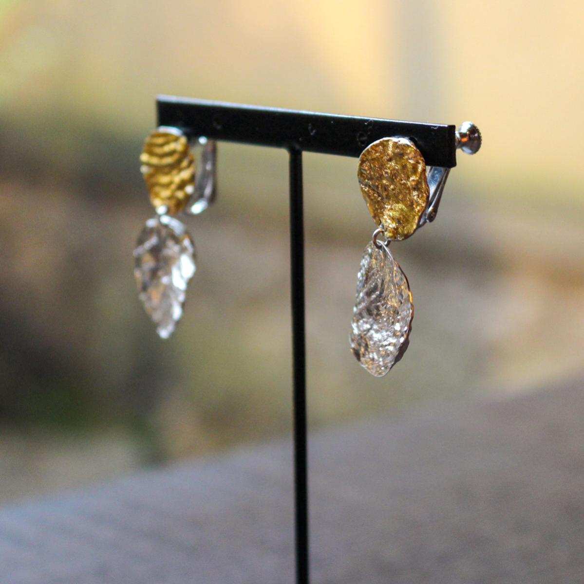 《しつらえ》 haku(金×銀)イヤリング