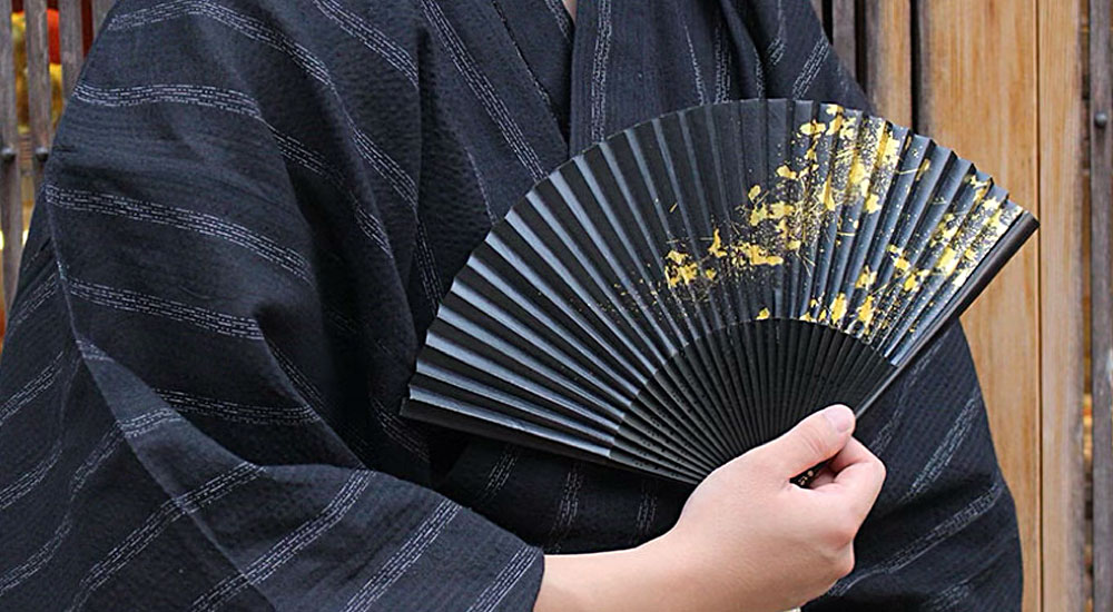 金沢箔扇子 ちらし美 星空