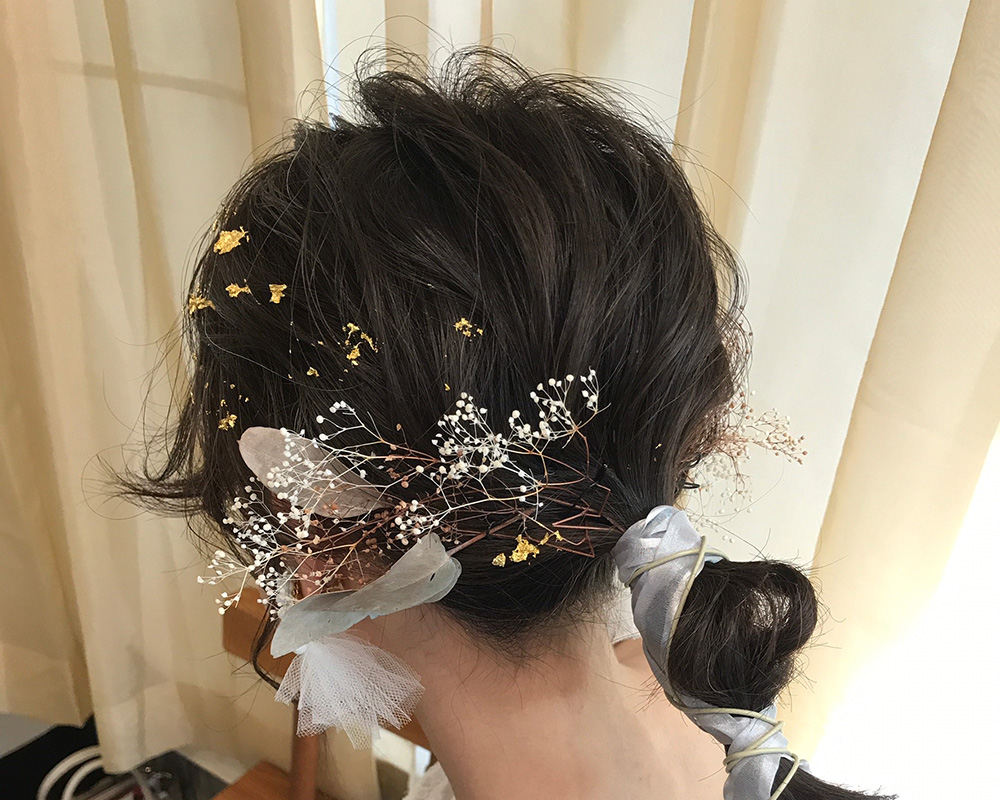 金箔ヘア使用例