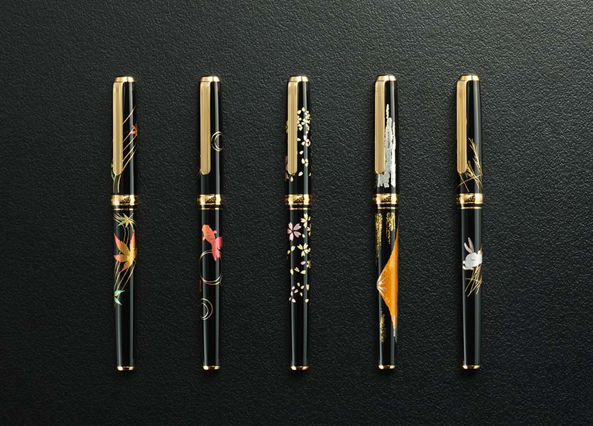 金沢箔万年筆　月と兎