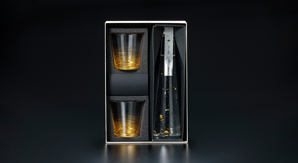 酒器（グラス）と焼酎のギフトセット