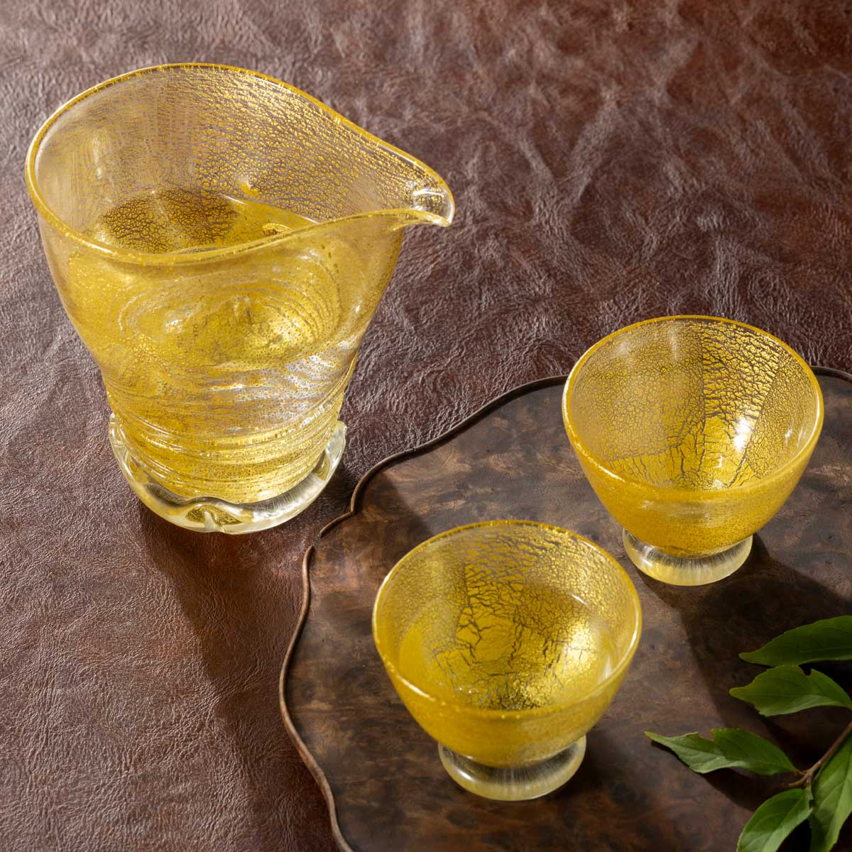 【11/1新商品】唯一無二の輝きと造形 「彩華」酒器セット。