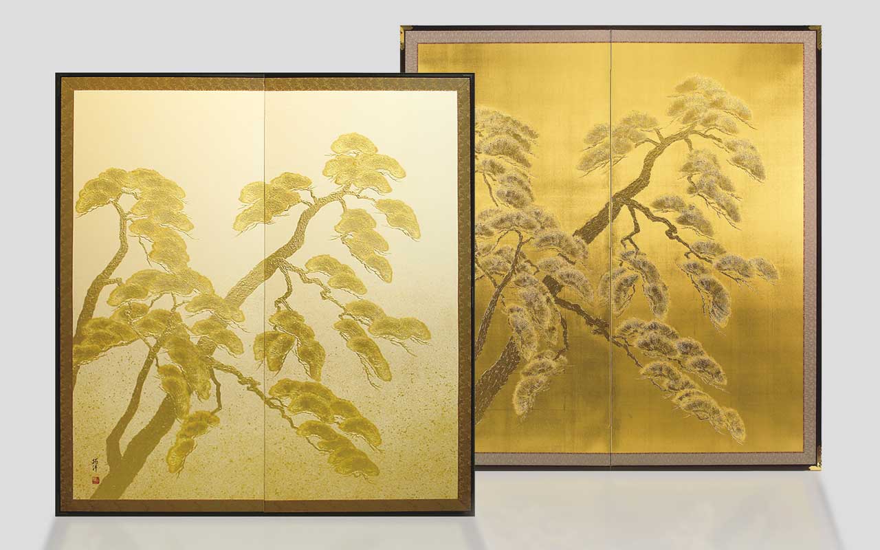 利休屏風 寿松